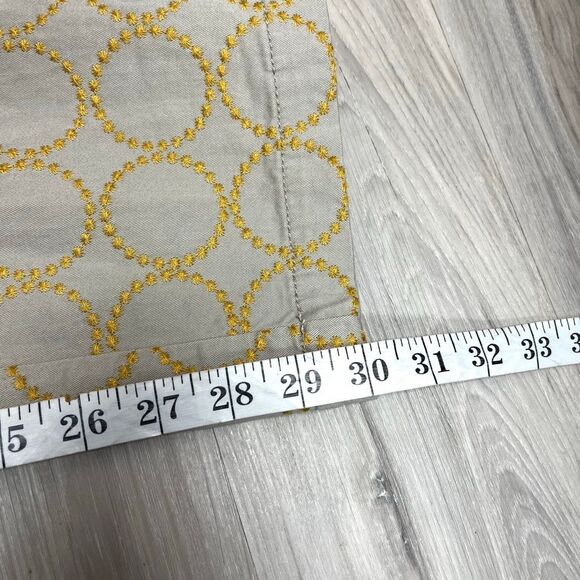 Anthropologie Pants Women’s 29 Tan & Yellow Embroidered Circle Relaxed Chino - Picture 10 of 10